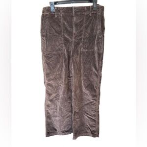 CLEARANCE - Madewell High Rise Wide Leg Corduroy Pants Rich Brown 29 | Fall
